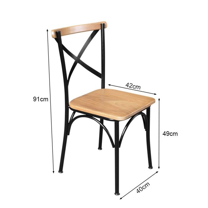 Conjunto Jantar Mesa Industrial Felicia Madeira 160x80 com 6 Cadeiras Paris Base Alumínio - Imagem 10