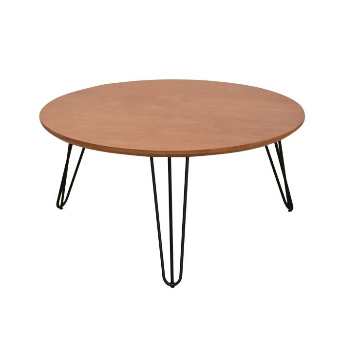 Mesa de Centro Redonda Industrial Pé de Ferro