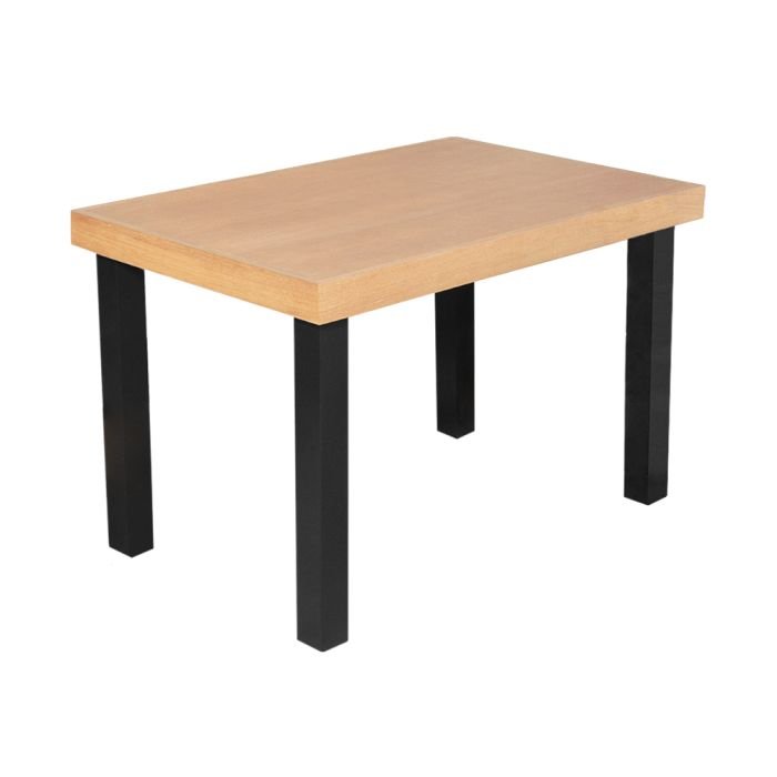 Conjunto Jantar Mesa Industrial Felícia Madeira 120x80 com 4 Cadeiras Paris Base Alumínio - Imagem 3