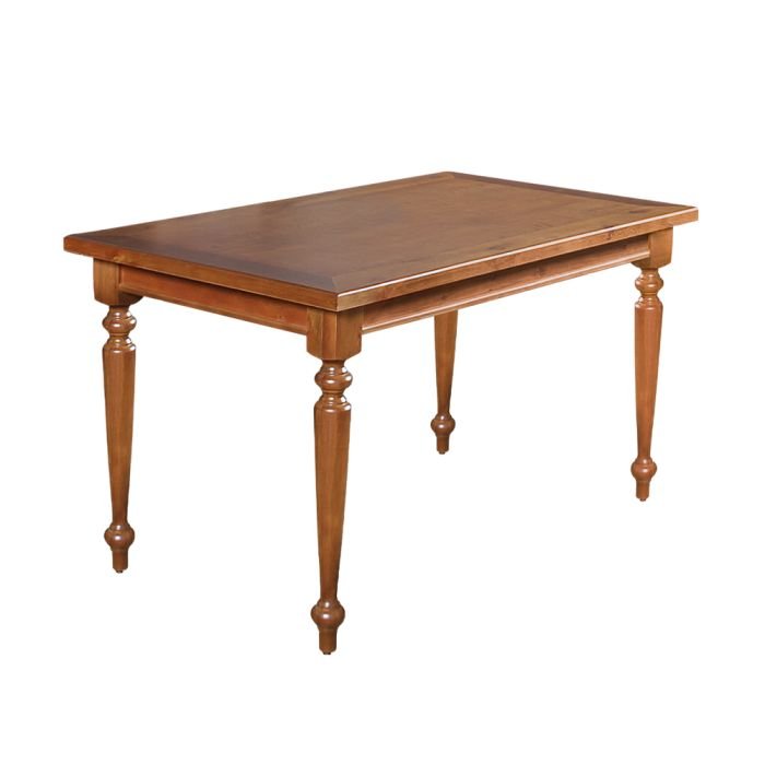 Conjunto Jantar Mesa Madeira Maciça Rústica Franscisca 140x80 com 4 Cadeiras Ripada Confort Castanho - Imagem 4