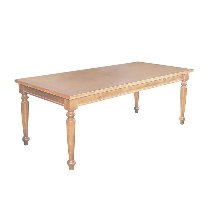 Conjunto Jantar Mesa Rústica Francisca 220x100 Madeira Maciça com 8 Cadeiras Ripada Confort Natural - Imagem 4