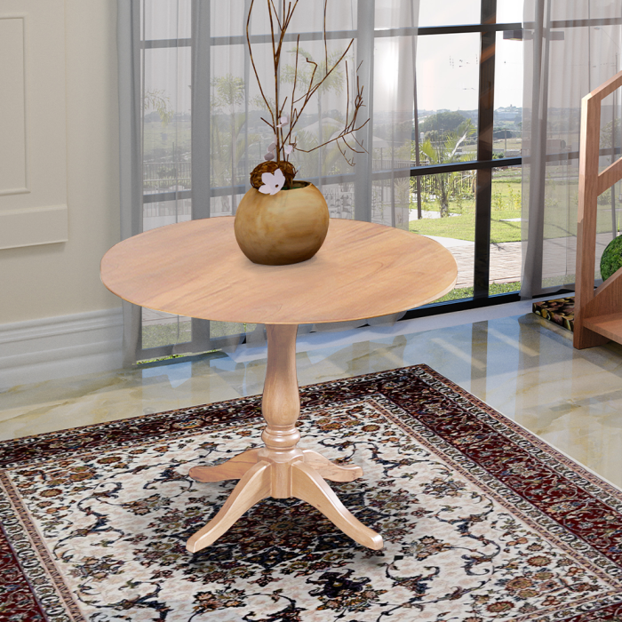 Mesa Redonda de Jantar 80x80 Rústica em Madeira Maciça Madalena - Imagem 4